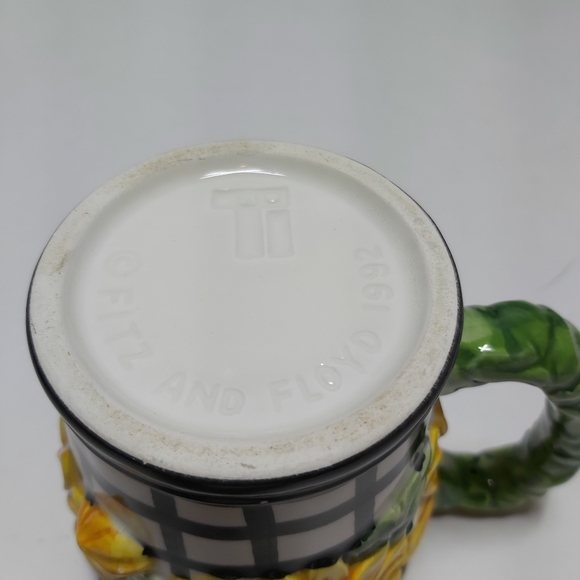 Fitz and Floyd sunflower vintage mug - Picture 3 of 4